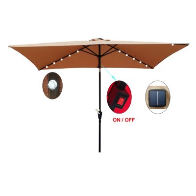 Streamdale 10' x 6.5' Solar LED Patio Umbrella