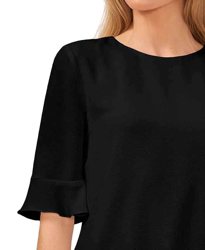 Women's Ruffled-Cuff 3/4-Sleeve Crew Neck Top - thumbnail 9
