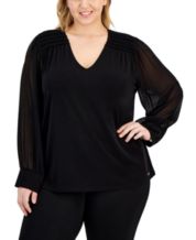 Macy's women's plus size online blouses