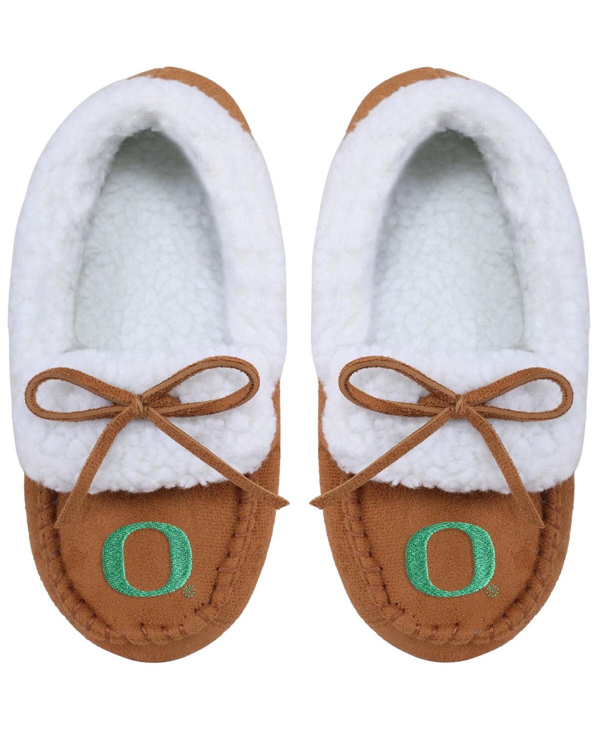 Foco Kids' Youth Boys And Girls  Oregon Ducks Moccasin Slippers In Tan