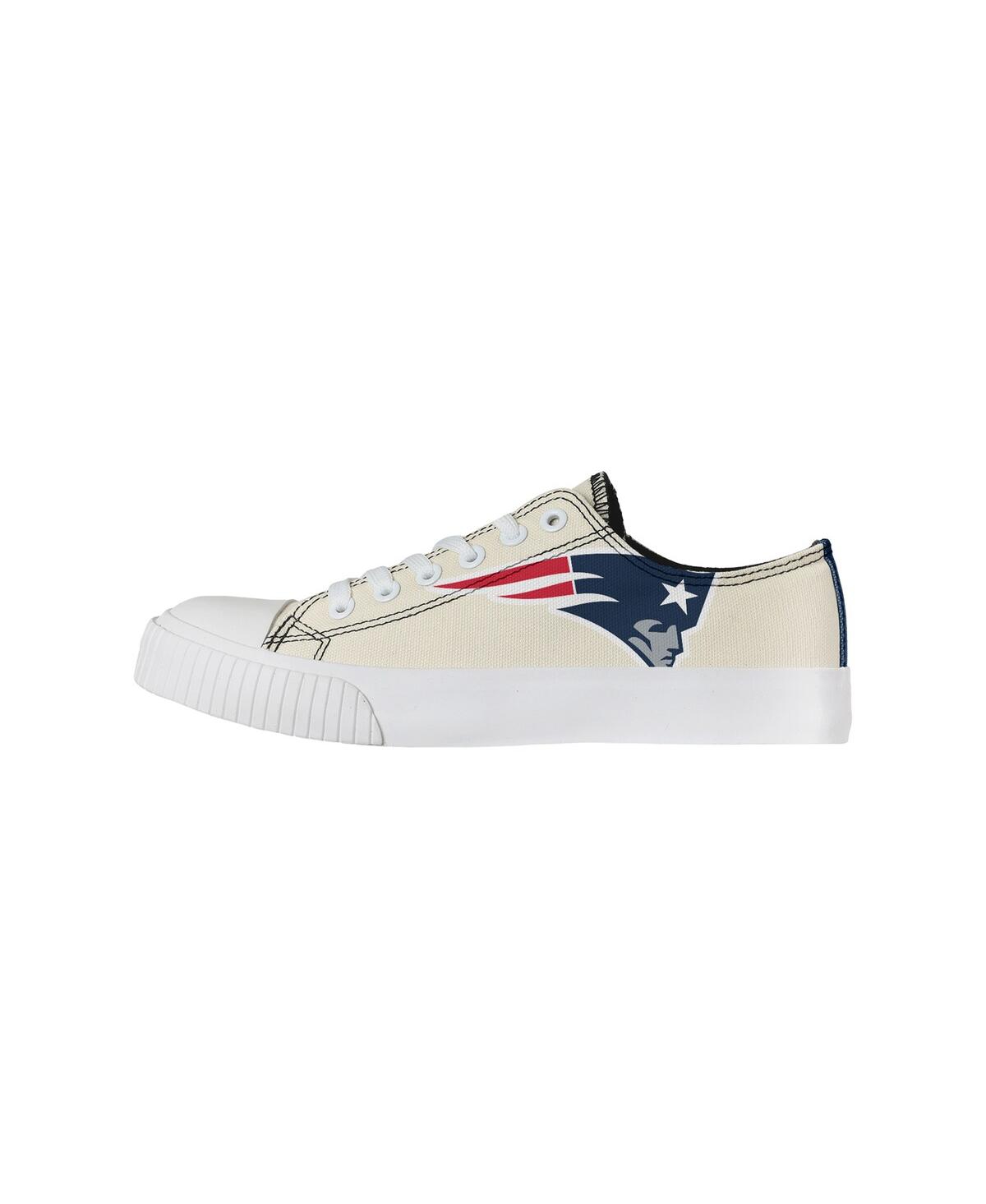Foco Women's  Cream New England Patriots Low Top Canvas Shoes