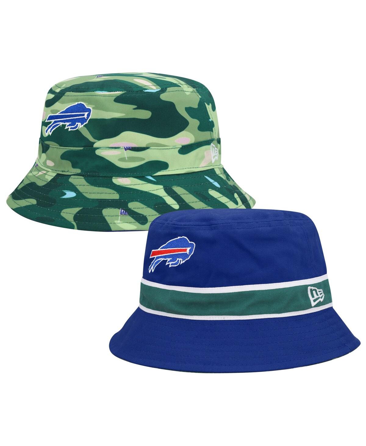 Shop New Era Men's  Royal Buffalo Bills Reversible Bucket Hat