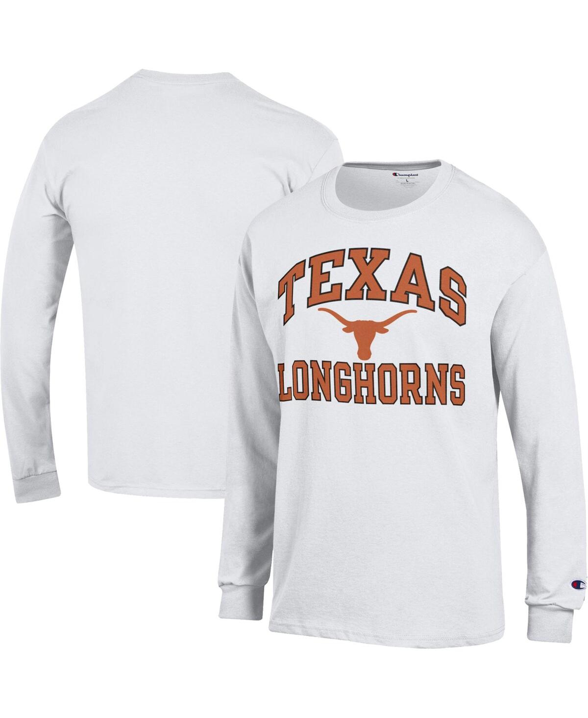 Champion Men's  White Texas Longhorns High Motor Long Sleeve T-shirt