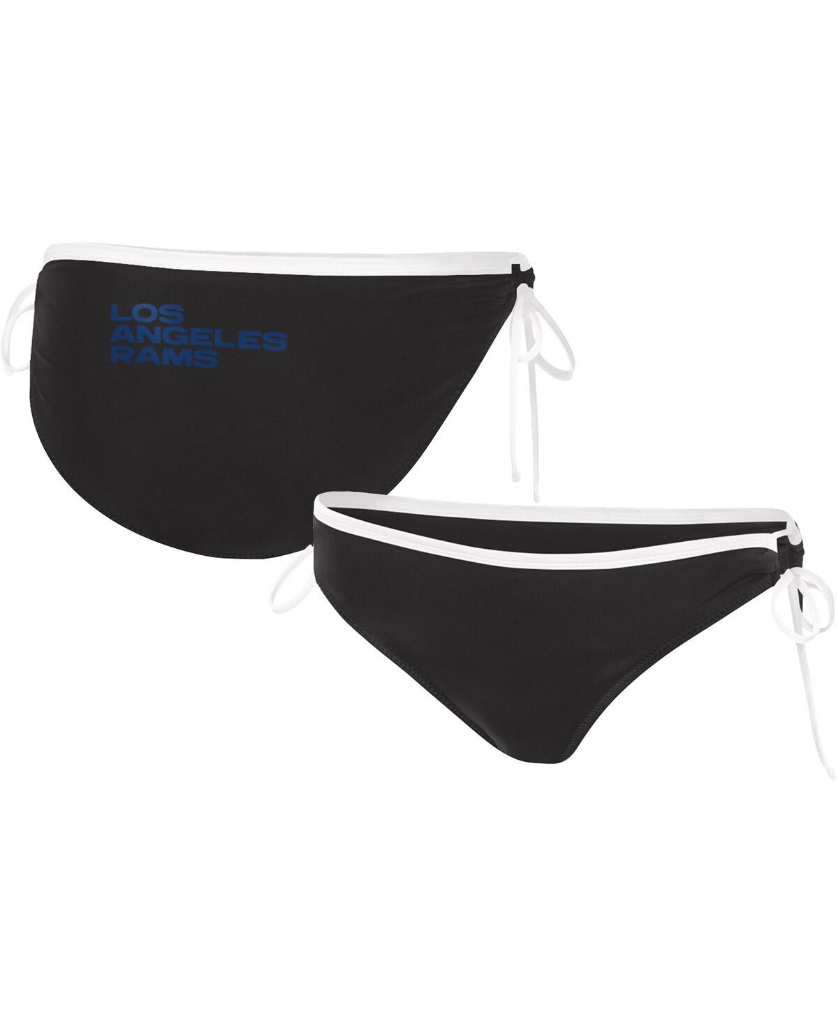 G-III 4HER BY CARL BANKS WOMEN'S G-III 4HER BY CARL BANKS BLACK LOS ANGELES RAMS PERFECT MATCH BIKINI BOTTOM 