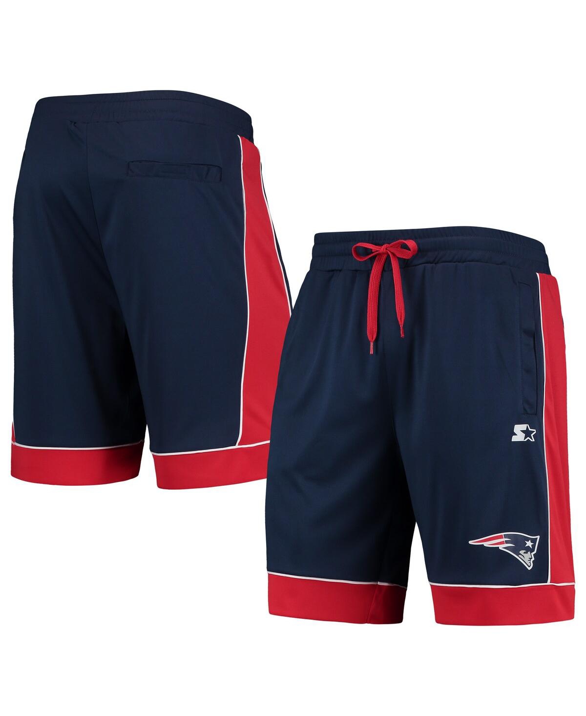 Shop Starter Men's  Navy, Red New England Patriots Fan Favorite Fashion Shorts In Navy,red