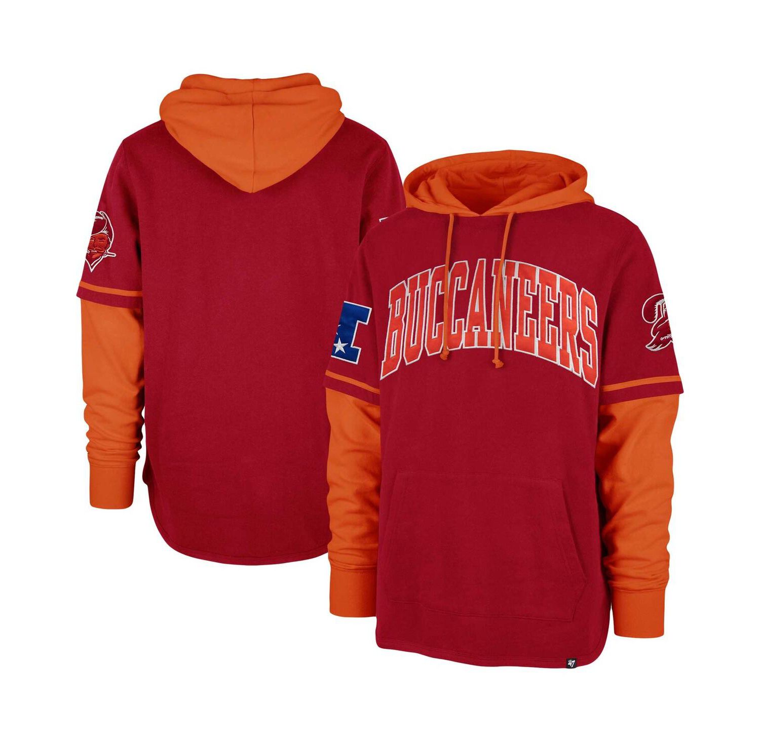 Men's Red Tampa Bay Buccaneers Shortstop Pullover Hoodie