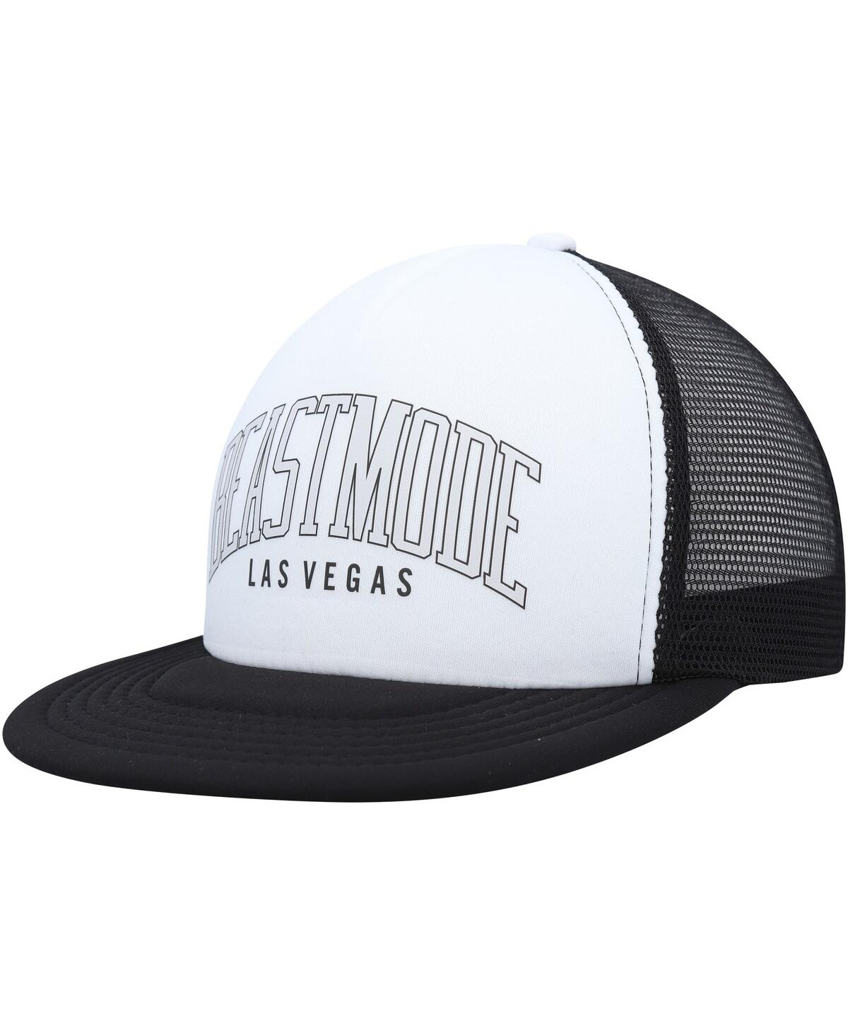Beast Mode Men's  White Collegiate Trucker Snapback Hat