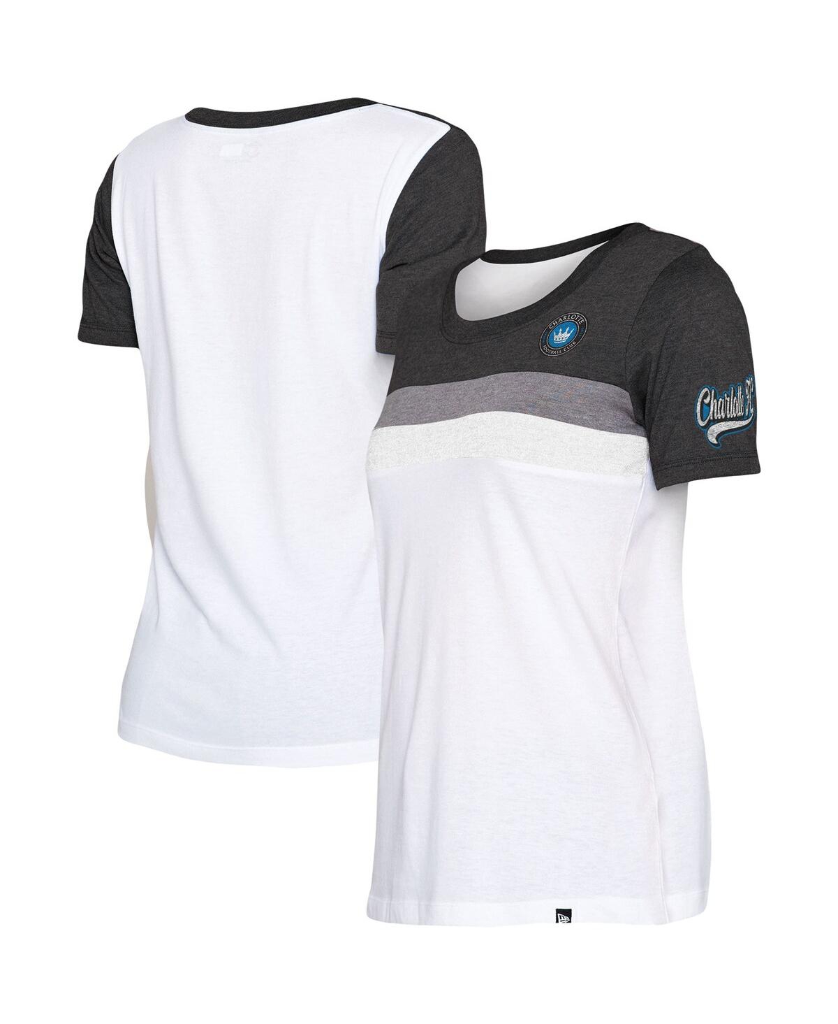 NEW ERA WOMEN'S 5TH & OCEAN BY NEW ERA WHITE CHARLOTTE FC TEAM T-SHIRT 