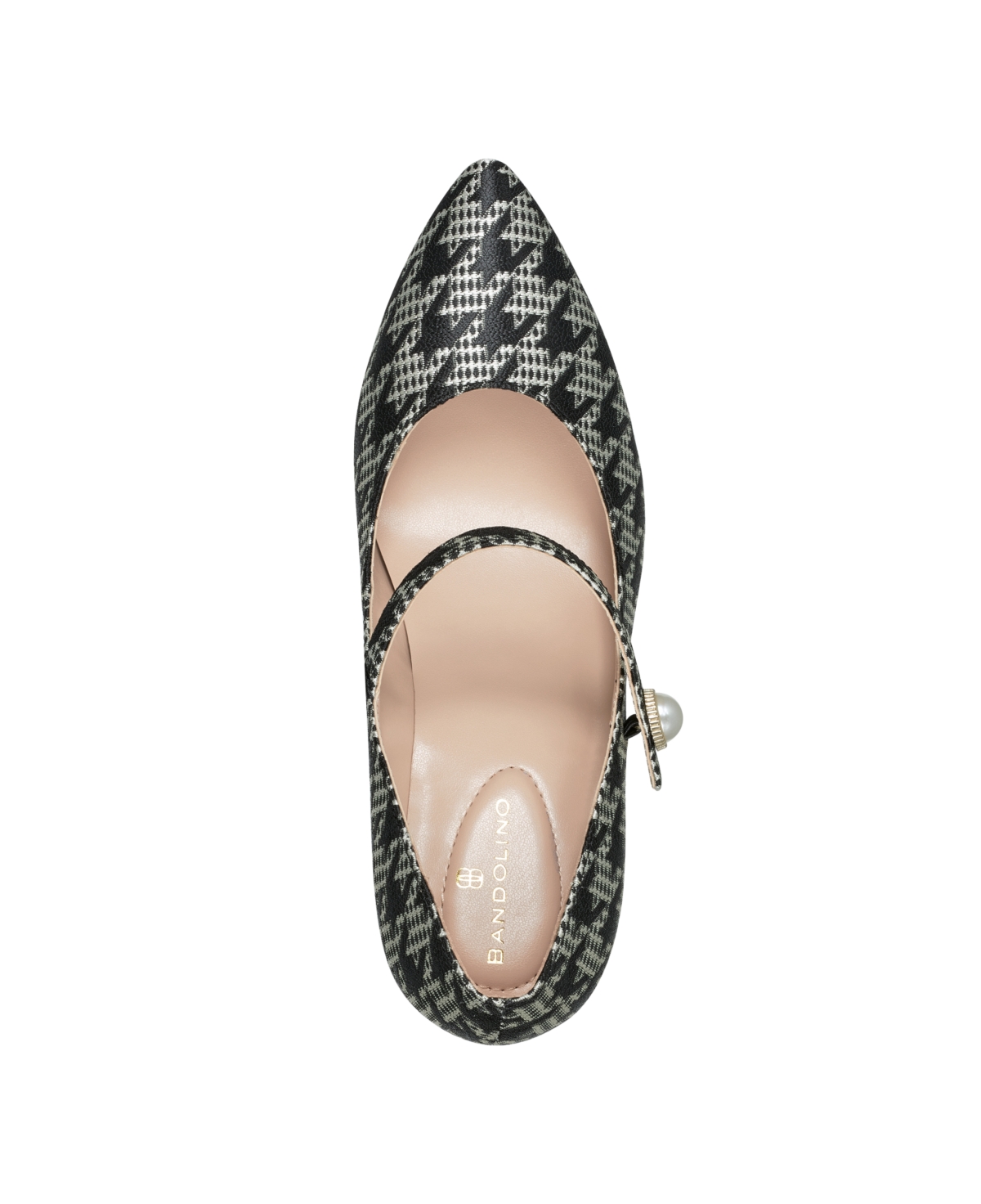 Bandolino Women's Kirsten Mary Jane Pumps - White Houndstooth - Textile