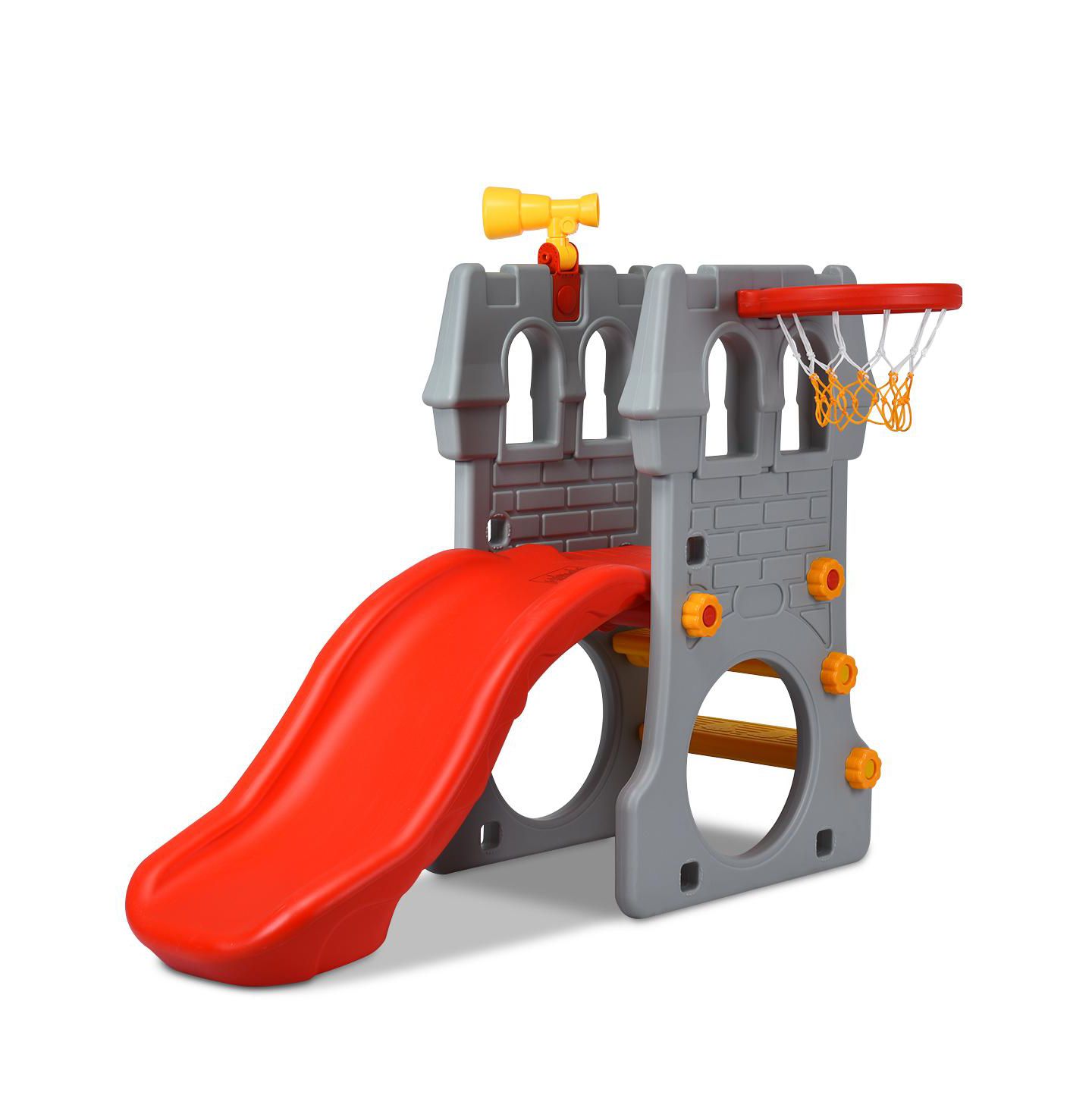 Детские игрушки Costway Children Climber Slide Set w/ Basketball Hoop and Telescope Toy — фото 1