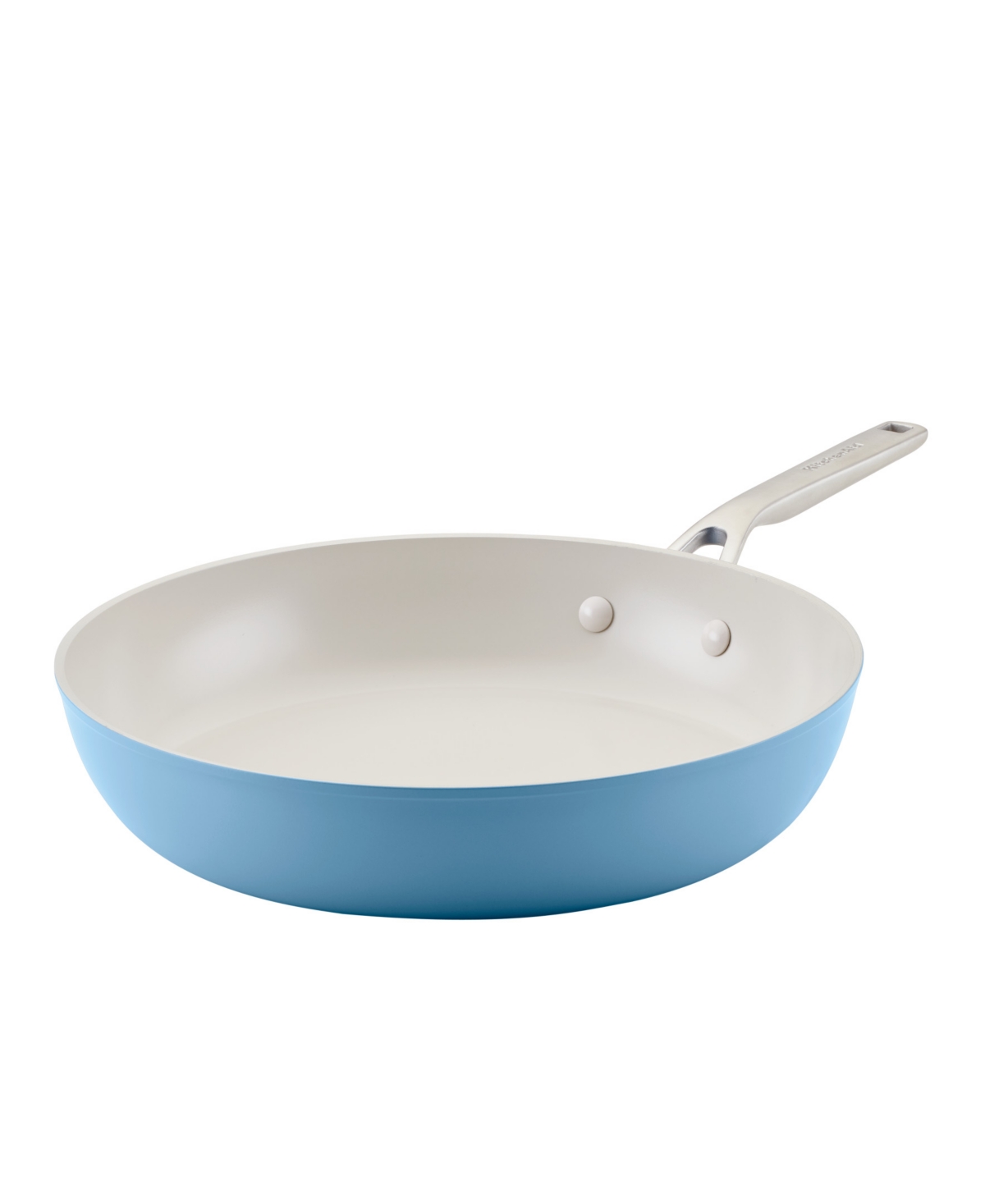Shop Kitchenaid Hard Anodized Ceramic Nonstick 12.25" Frying Pan In Blue Velvet