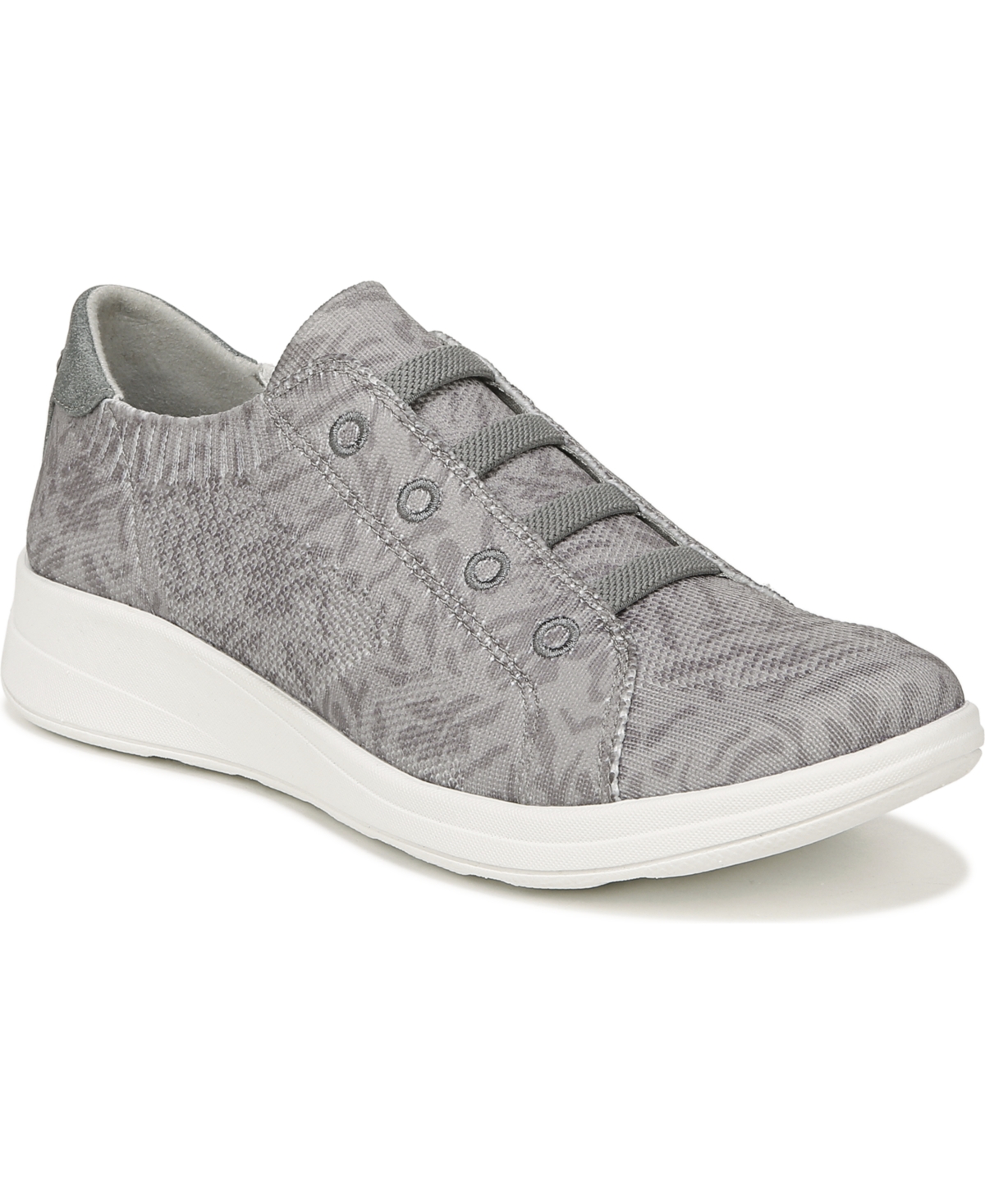 Golden Knit Washable Slip-on Sneakers - Grey Knit Fabric