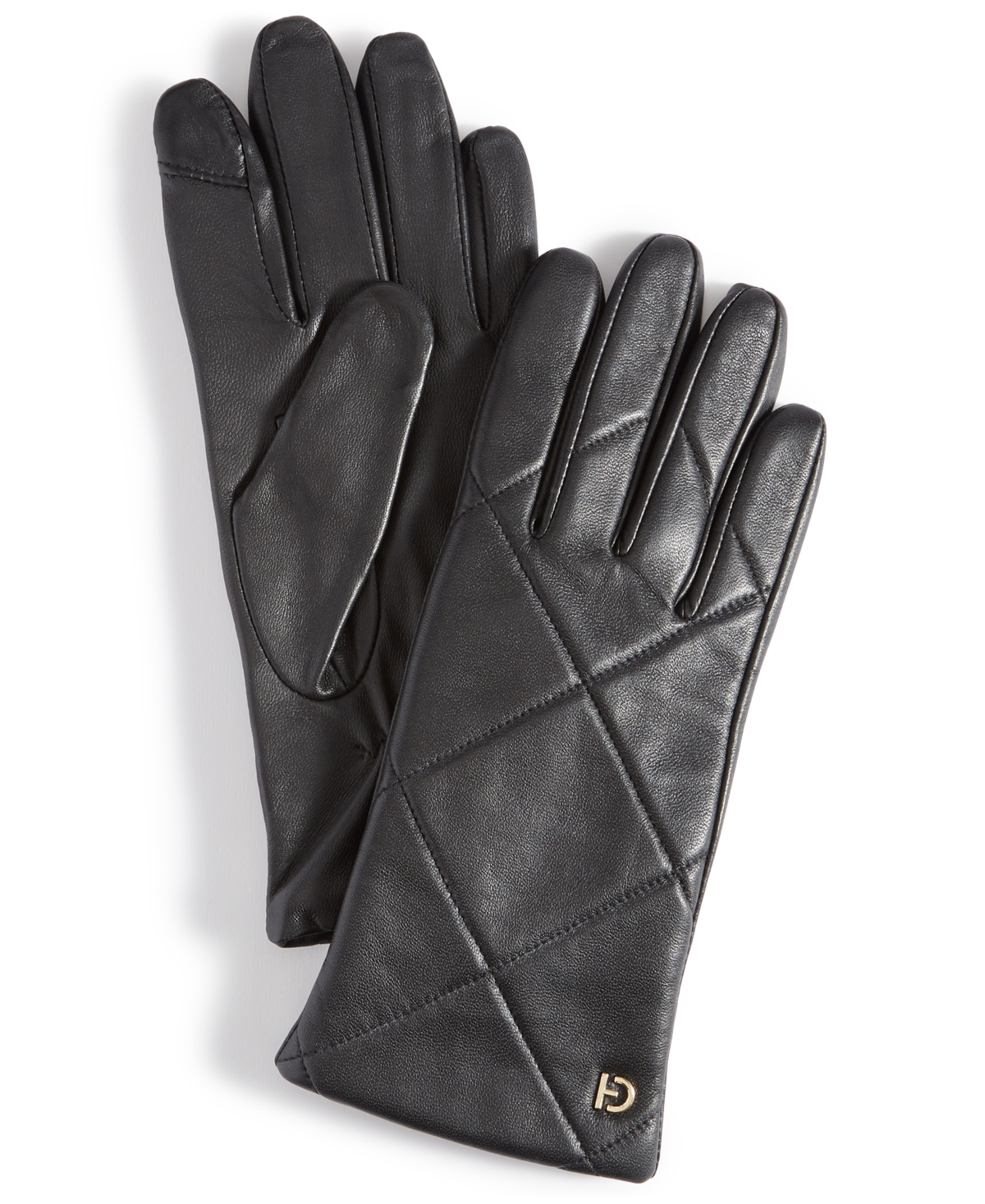 Cole Haan Women's Faux-fur-lined Quilted Puffer Gloves In Caviar