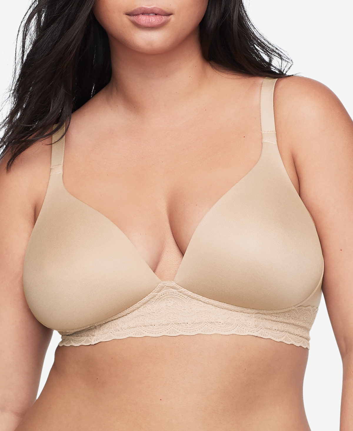 Warner's Easy Does It No Bulge Bralette Rm3911a In Butterscotch (nude )