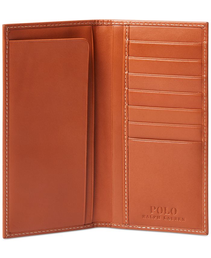 Polo Ralph Lauren Men's Burnished Leather Narrow Wallet - Macy's