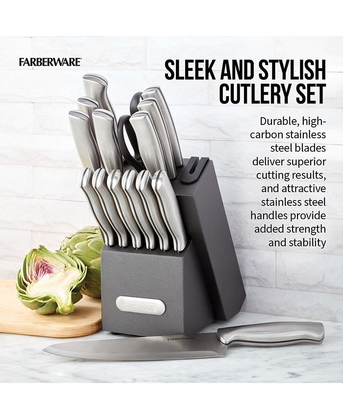 Farberware Edgekeeper 15Piece Cutlery Set Macy's