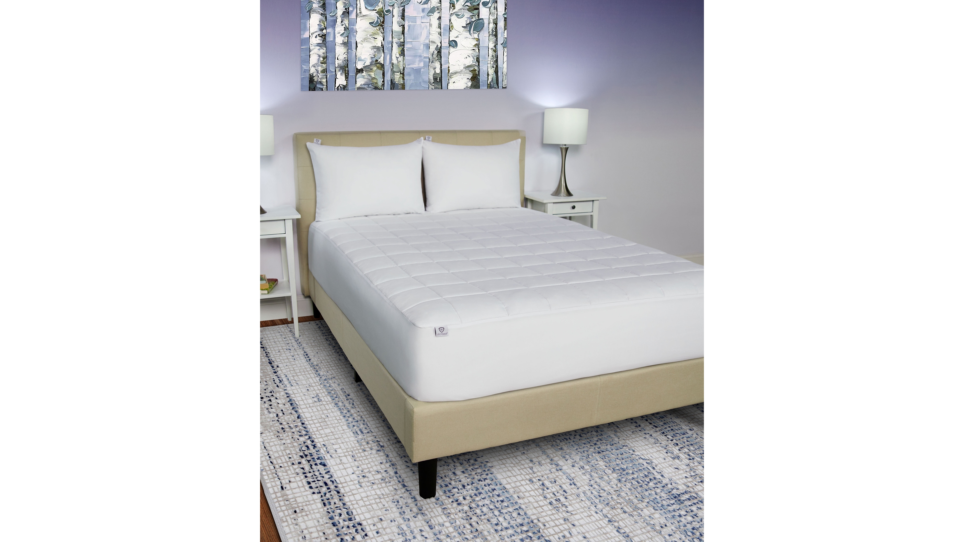 AllerEase Total Allergy Defense Waterproof Mattress Pad, Queen