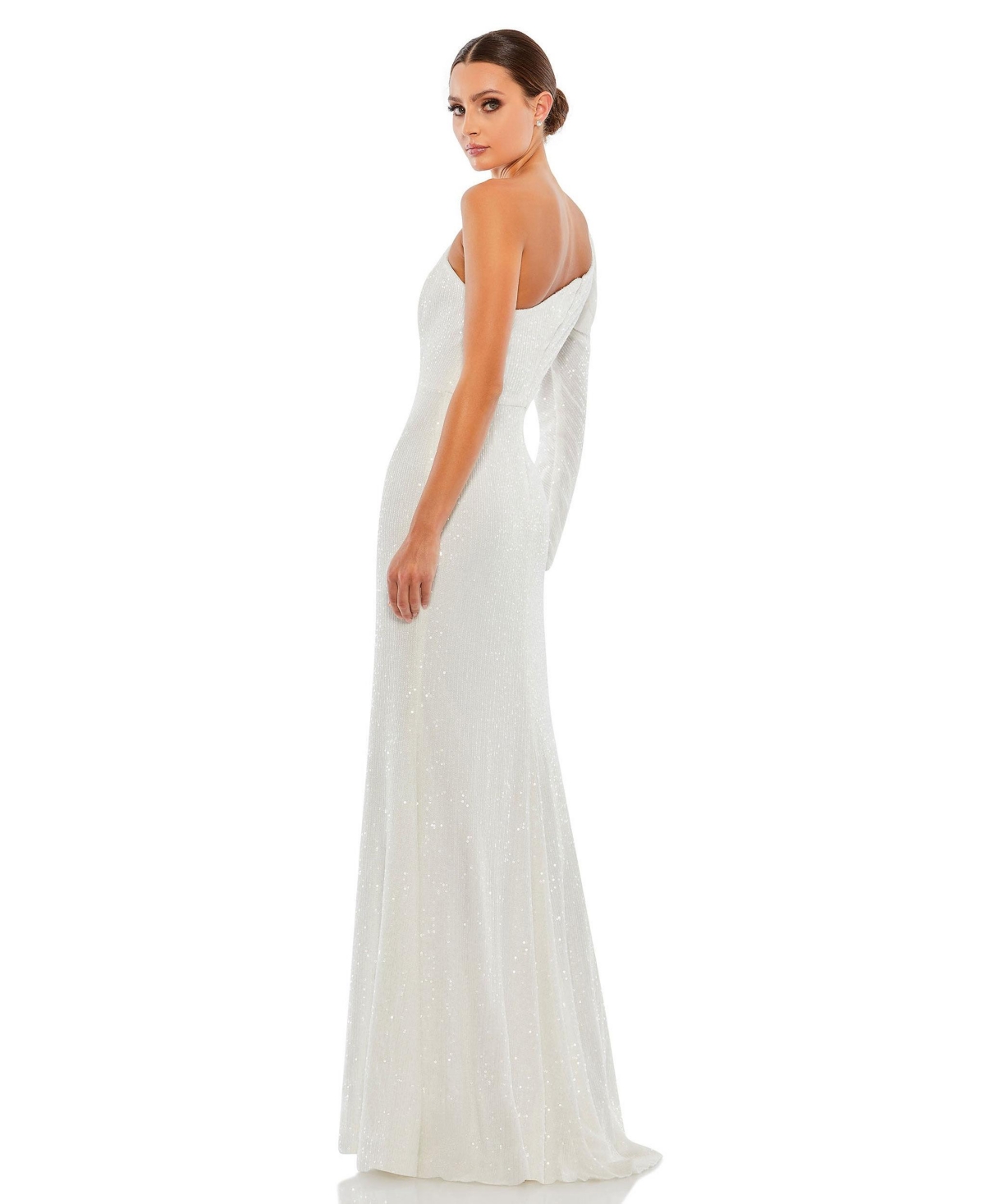 Mac Duggal Women's Ieena Sequined One Shoulder Trumpet Gown