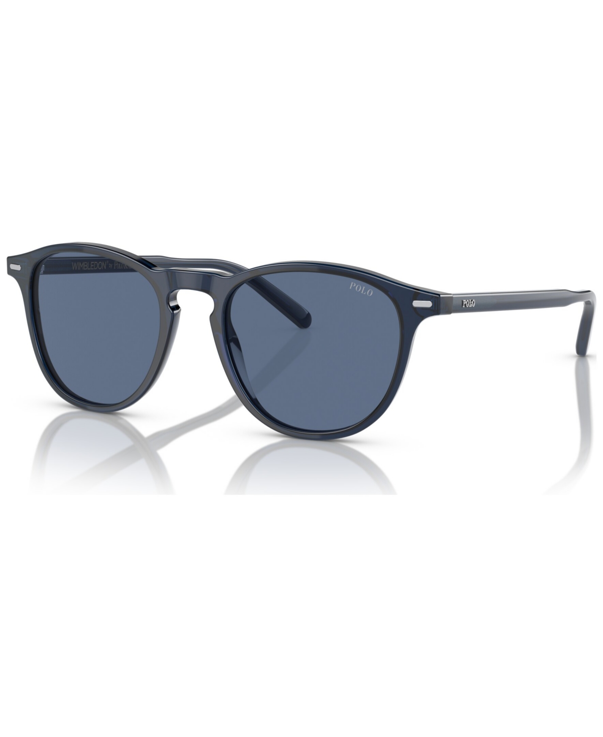 Shop Polo Ralph Lauren Men's Sunglasses, Ph4181 In Shiny Transparent Navy Blue