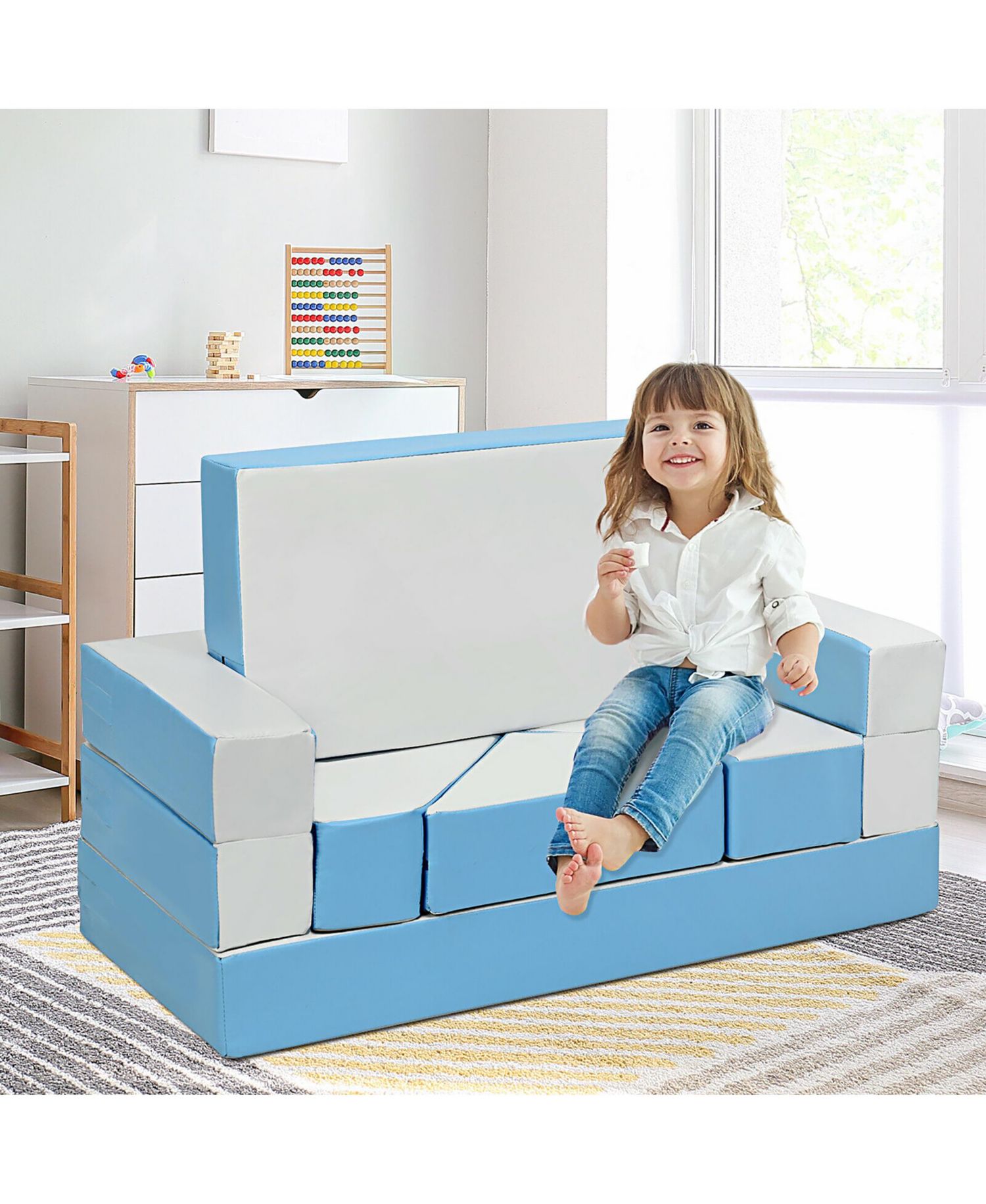 4-in-1 Crawl Climb Foam Shapes Playset Softzone Toy Kids Toddler