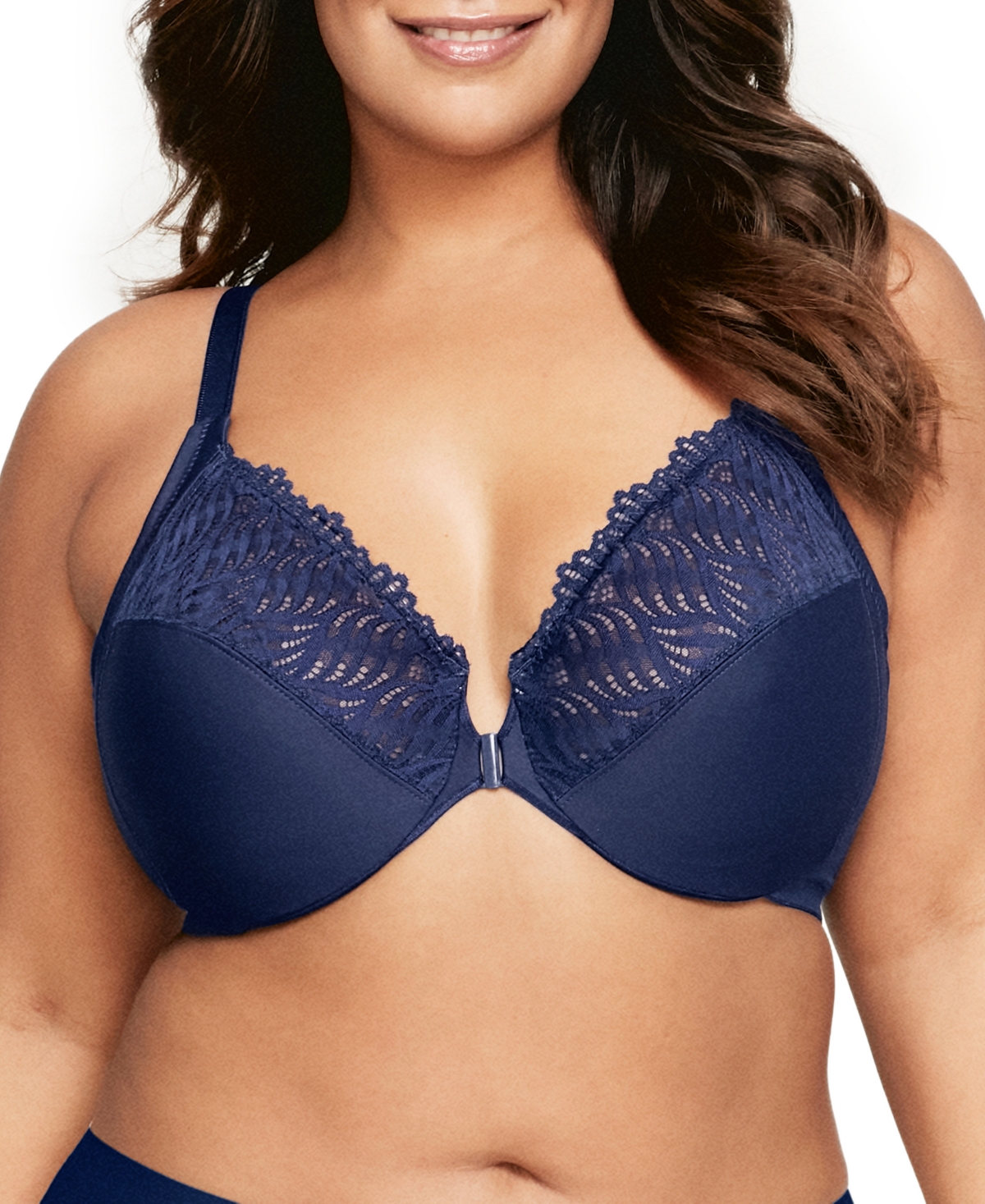 Glamorise Women's Plus Size Wonder Wire Front Close T-Back Bra