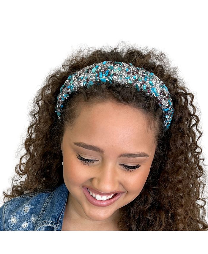 Headbands of Hope Women's All That Glitters Headband Teal + Silver