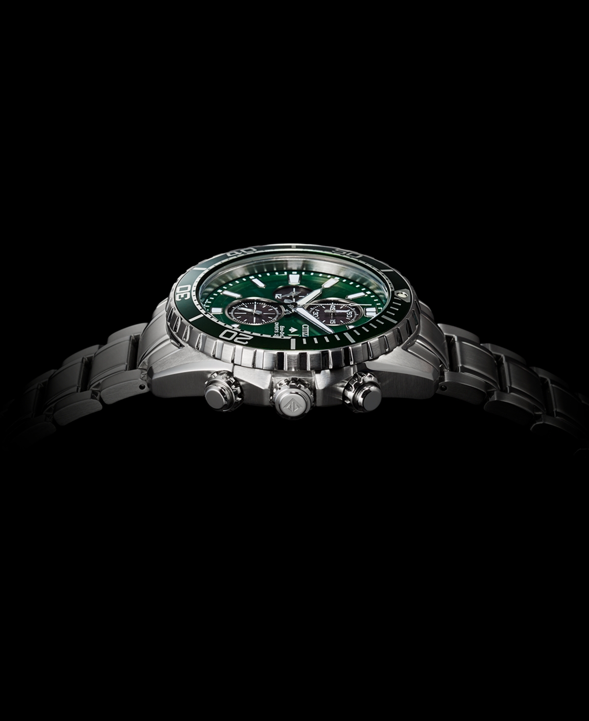 Citizen Eco-Drive Men's Chronograph Promaster Dive Stainless Steel Bracelet Watch 45mm - Silver-tone