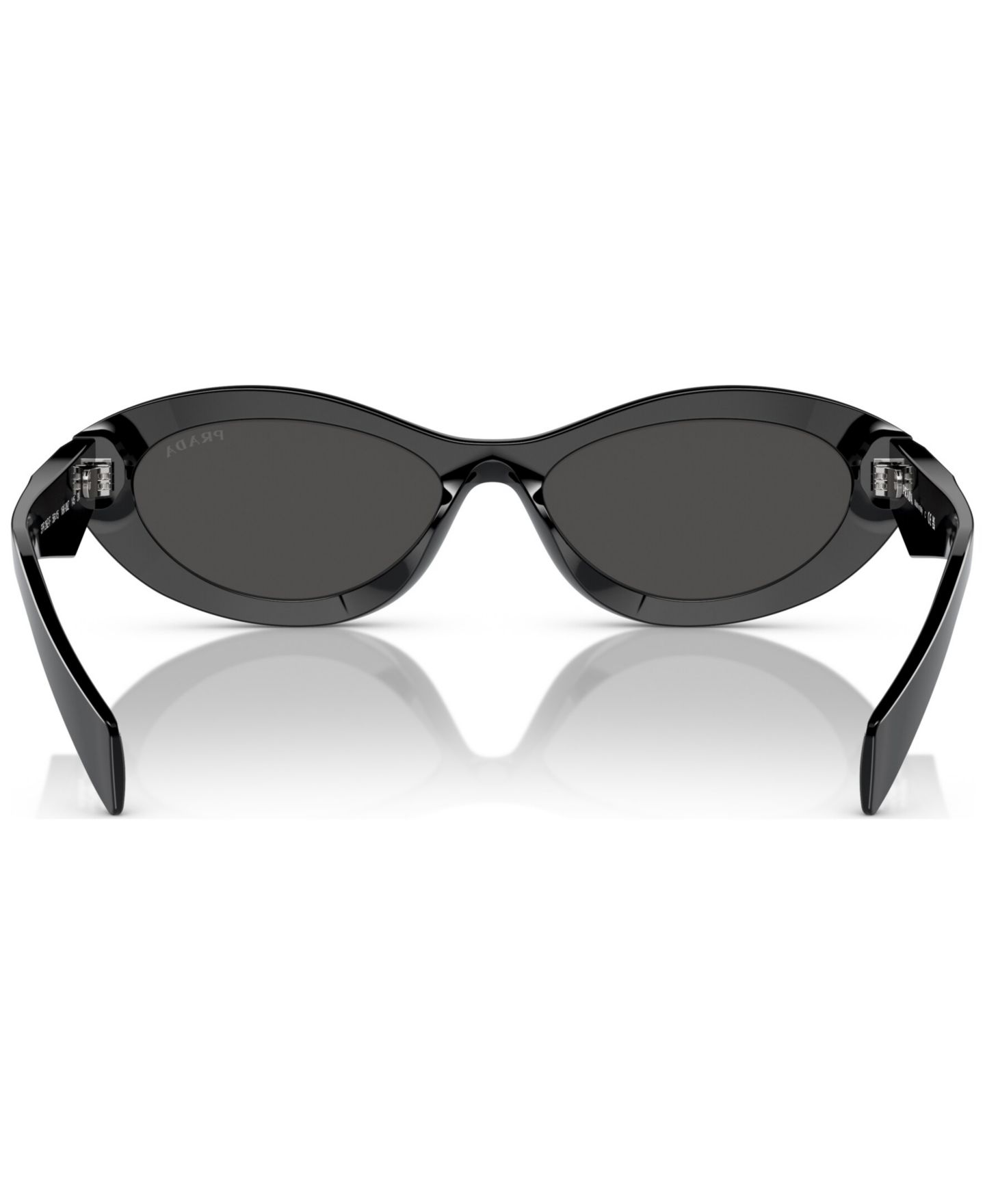 Женские солнцезащитные очки PRADA Irregular Low Bridge Sunglasses, PR 26ZSF, цвет: Чёрный — фото 4