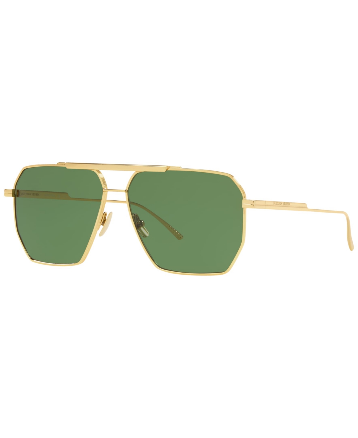 Shop Bottega Veneta Men's Sunglasses, Bv1012s In Gold Shiny