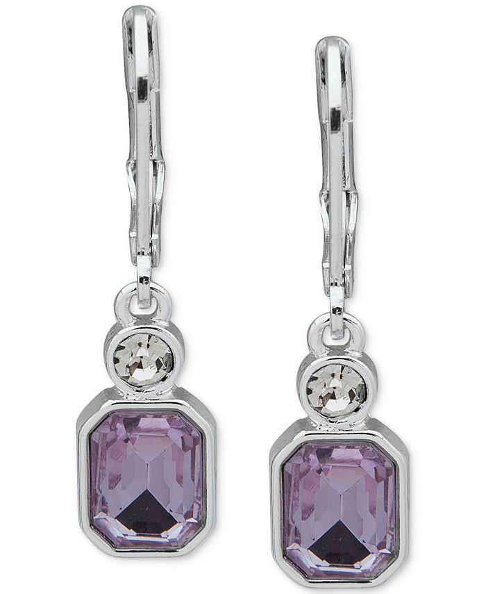 Purple stone drop hotsell earrings