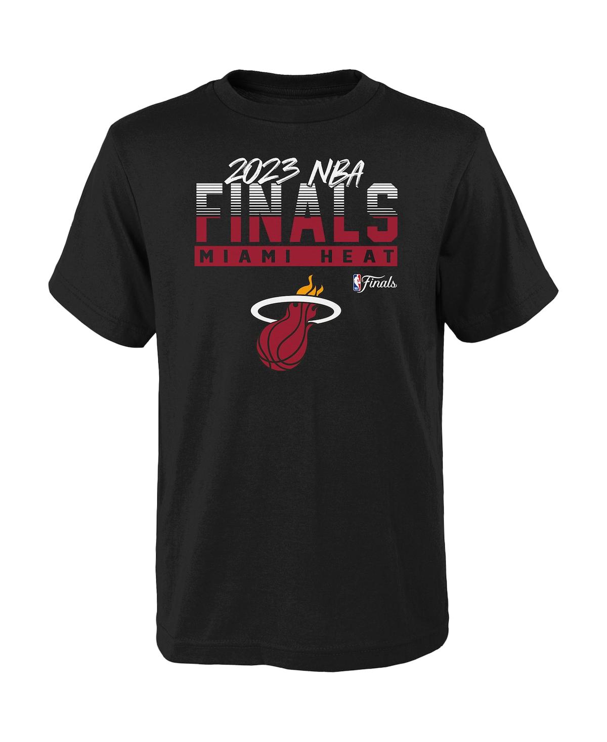 Shop Fanatics Toddler Boys And Girls  Black Miami Heat 2023 Nba Finals Roster T-shirt