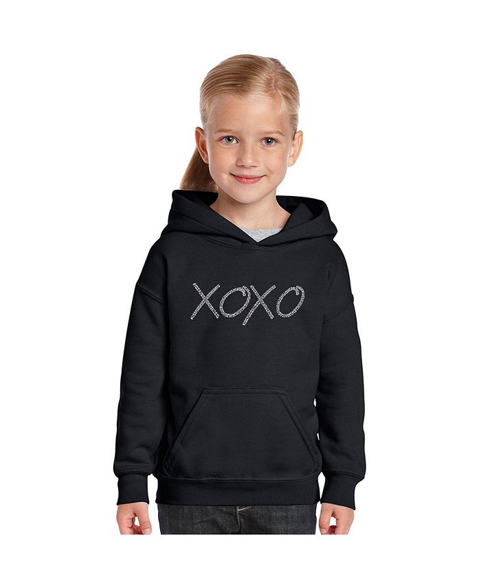 LA Pop Art Big Girl s Word Art Hooded Sweatshirt XOXO Macy s