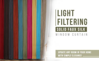 Artisan Lightweight Transparent Faux Silk Sheer Grommet Single Curtain Panel