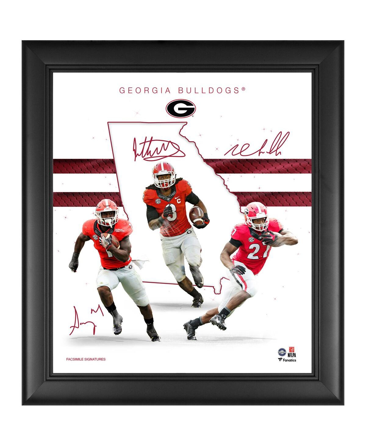Fanatics Georgia Bulldogs Framed 15" X 17" Franchise Foundations Collage In White,red