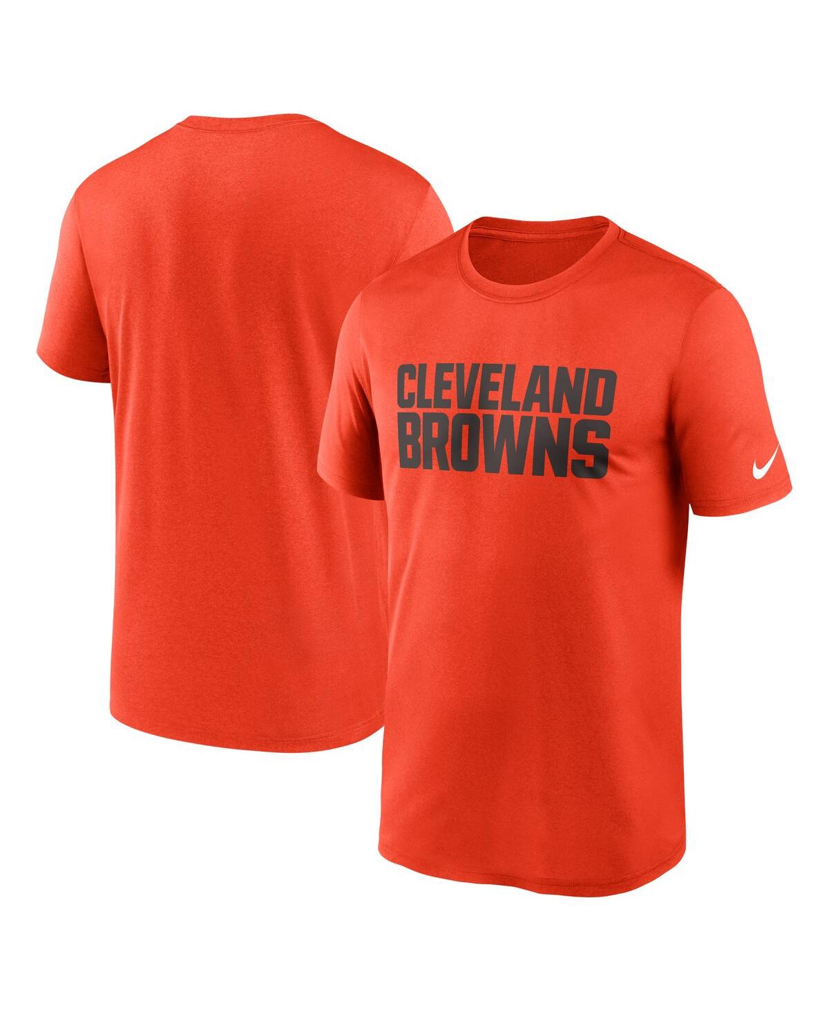 Shop Nike Men's  Orange Cleveland Browns Legend Wordmark Performance T-shirt