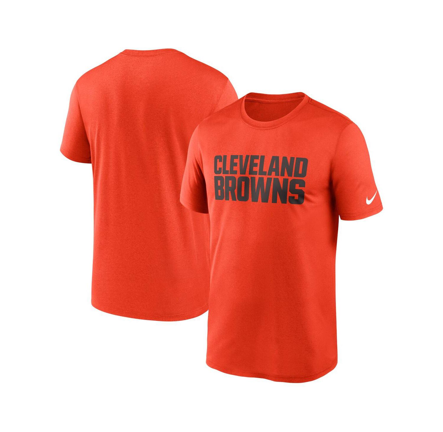 Men's Orange Cleveland Browns Legend Wordmark Performance T-shirt