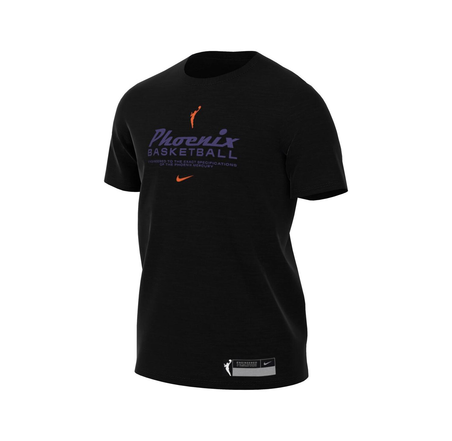 Men's Black Phoenix Mercury On Court Legend Essential Practice T-shirt