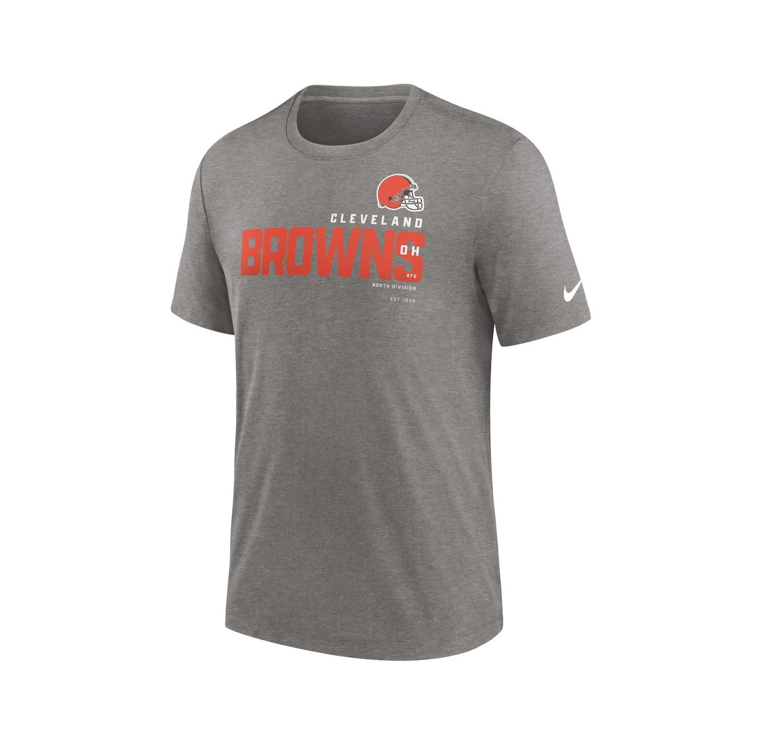 Men's Heather Charcoal Cleveland Browns Team Tri-Blend T-shirt