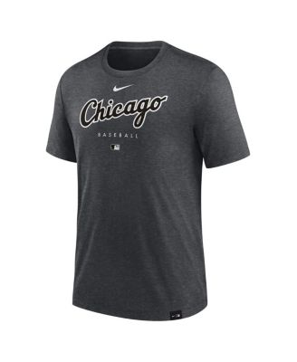 Men's Heather Charcoal Chicago White Sox Authentic Collection Early Work Tri-Blend Performance T-shirt