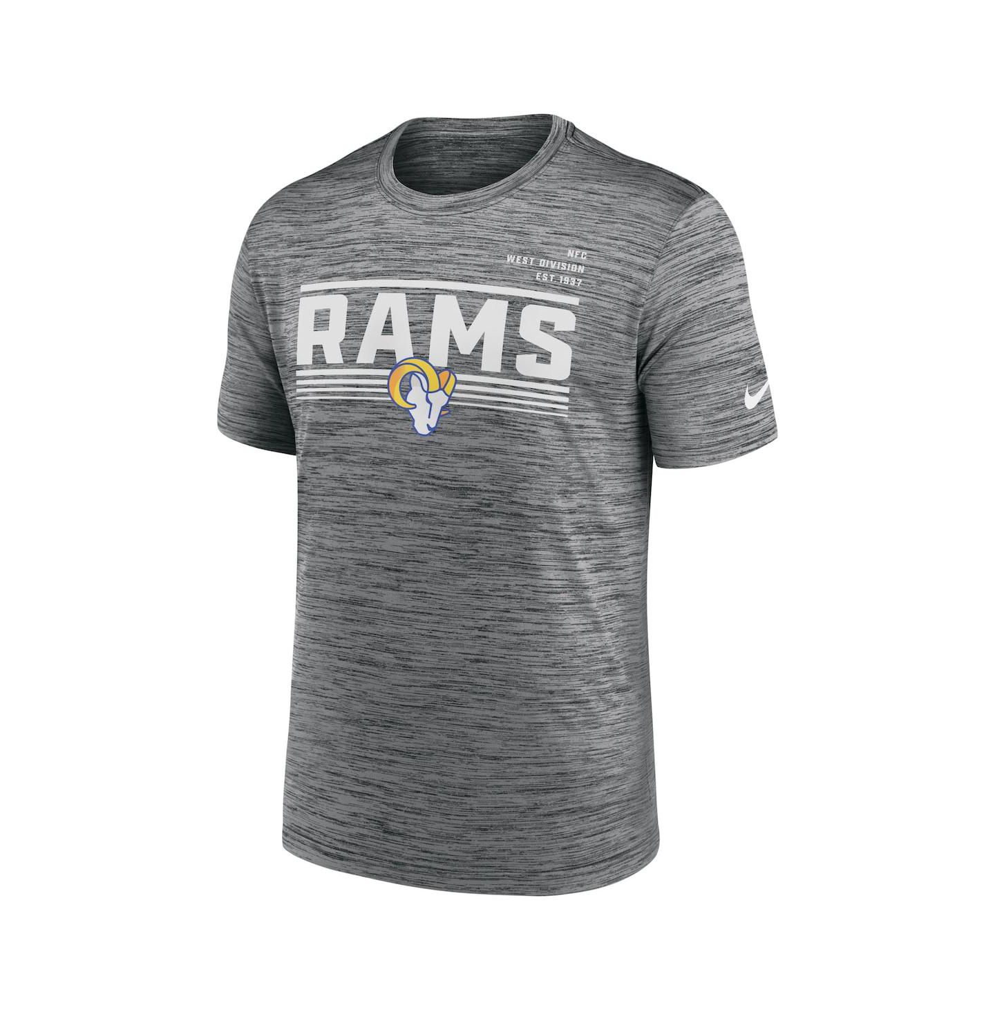 Мужская футболка Nike Gray Los Angeles Rams Yardline Velocity Performance — фото 3