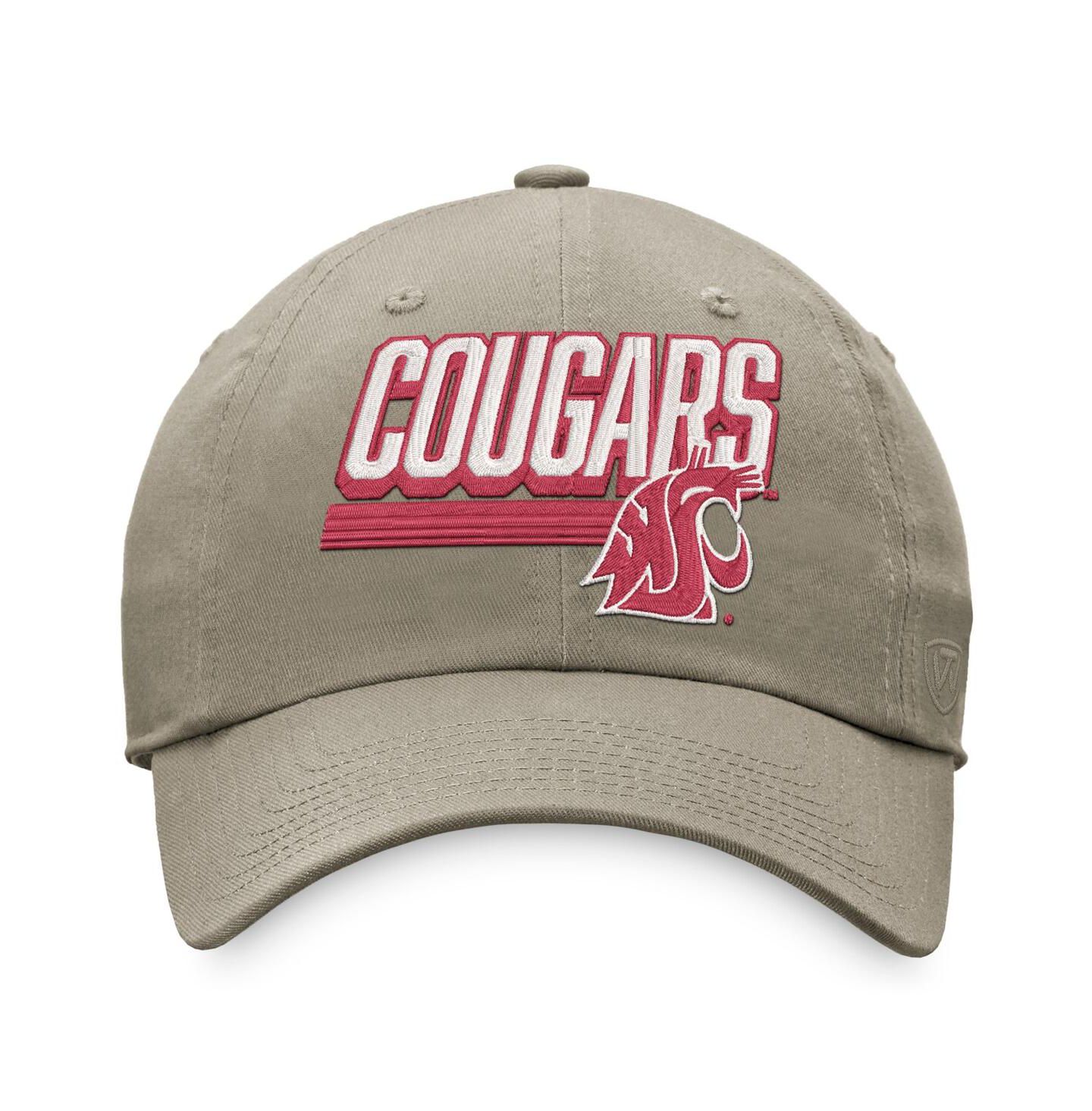 Мужская кепка Top of the World Khaki Washington State Cougars Slice Adjustable Hat — фото 3