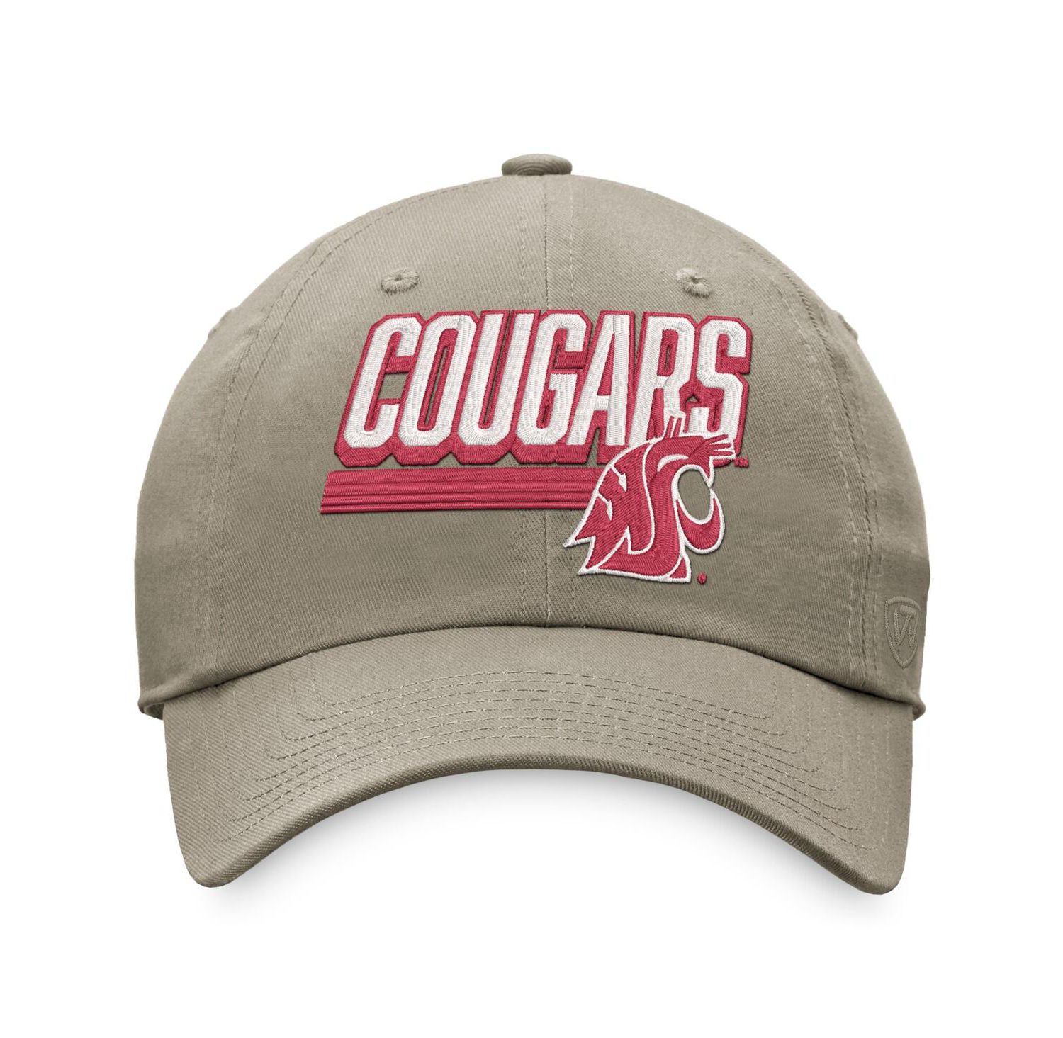 Men's Khaki Washington State Cougars Slice Adjustable Hat