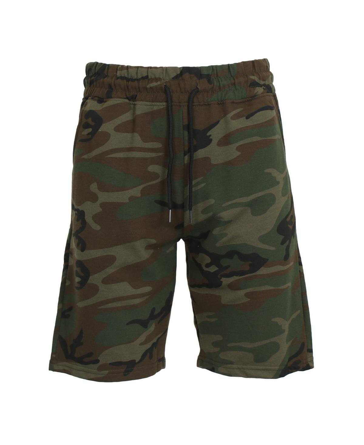 Galaxy By Harvic Men's Camo Printed French Terry Shorts In Woodland Camo