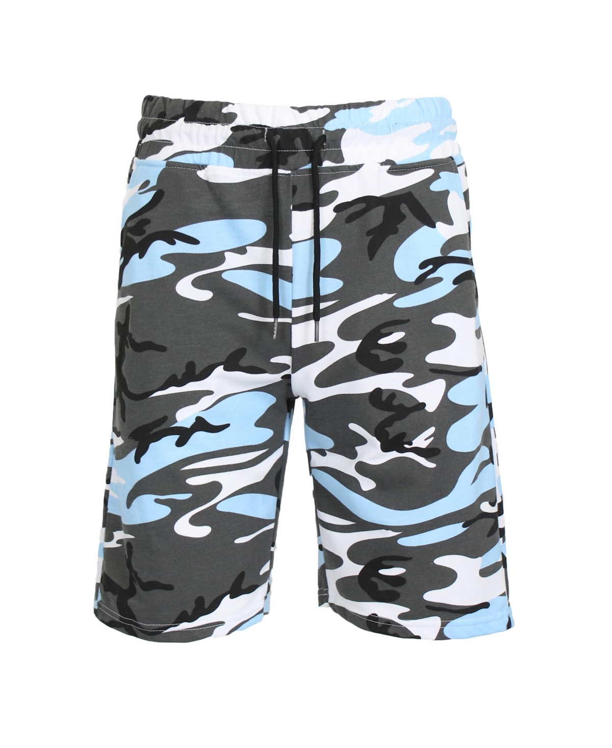 Galaxy By Harvic Men's Camo Printed French Terry Shorts In Light Blue Camo