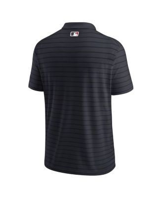 Men's Minnesota Twins Navy Authentic Collection Victory Striped Performance Polo Shirt