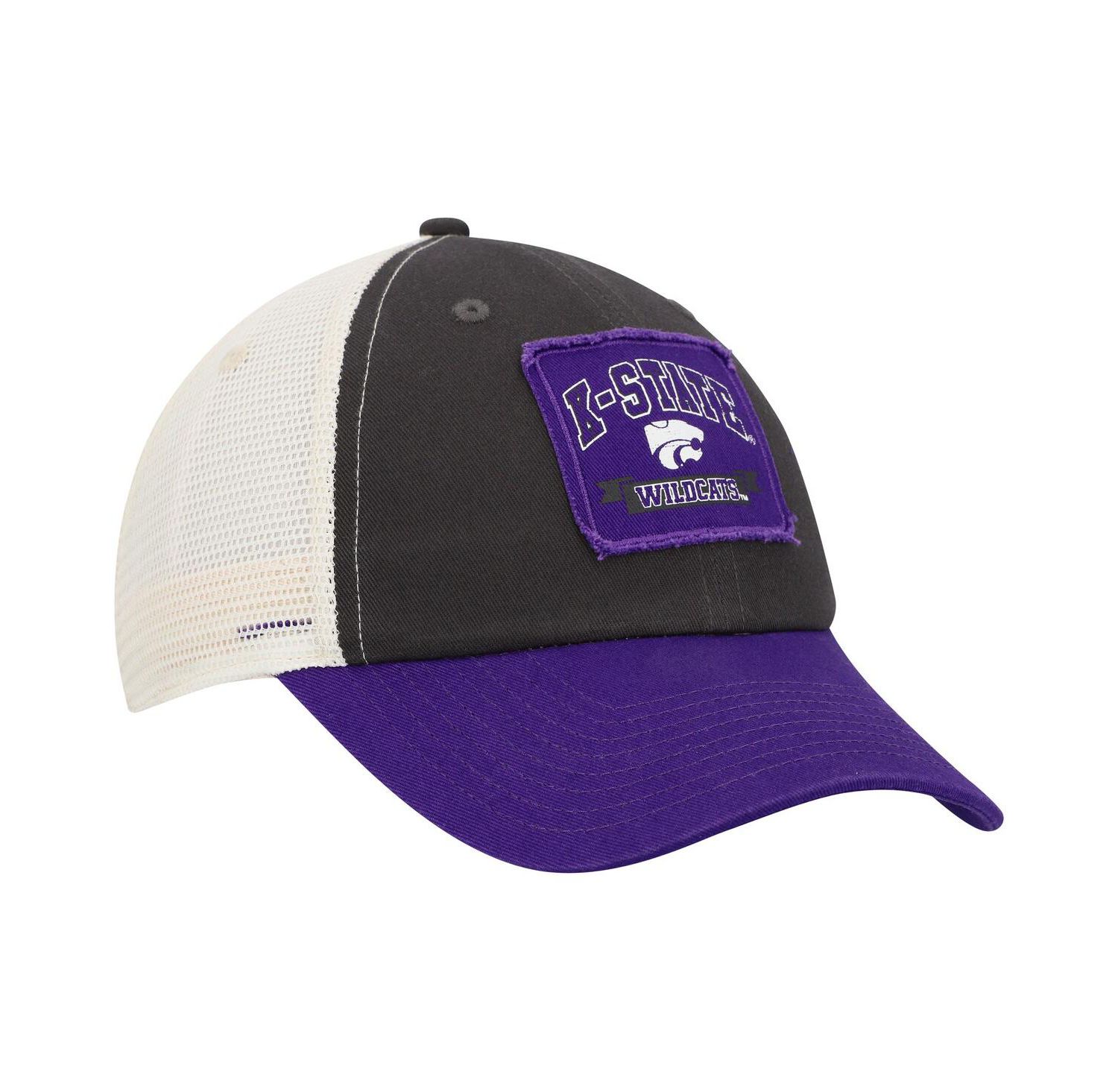 Men's Charcoal Kansas State Wildcats Objection Snapback Hat