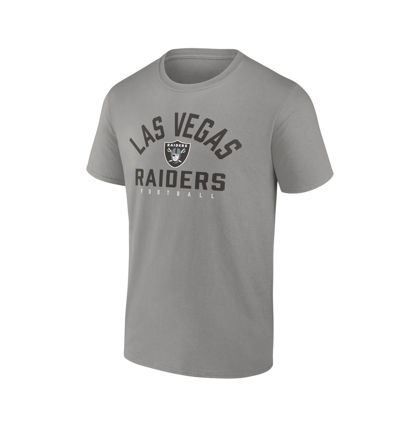 Мужские футболки Fanatics Black, Silver Las Vegas Raiders Player Pack T-shirt Combo Set — фото 5