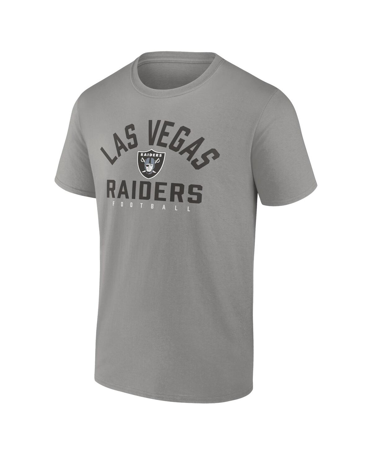 Men's Fanatics Branded Black/Silver Las Vegas Raiders Square Off Long  Sleeve T-Shirt
