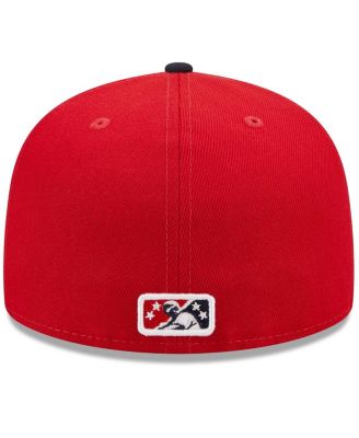 Men's Red, Navy Portland Sea Dogs Marvel x Minor League 59FIFTY Fitted Hat