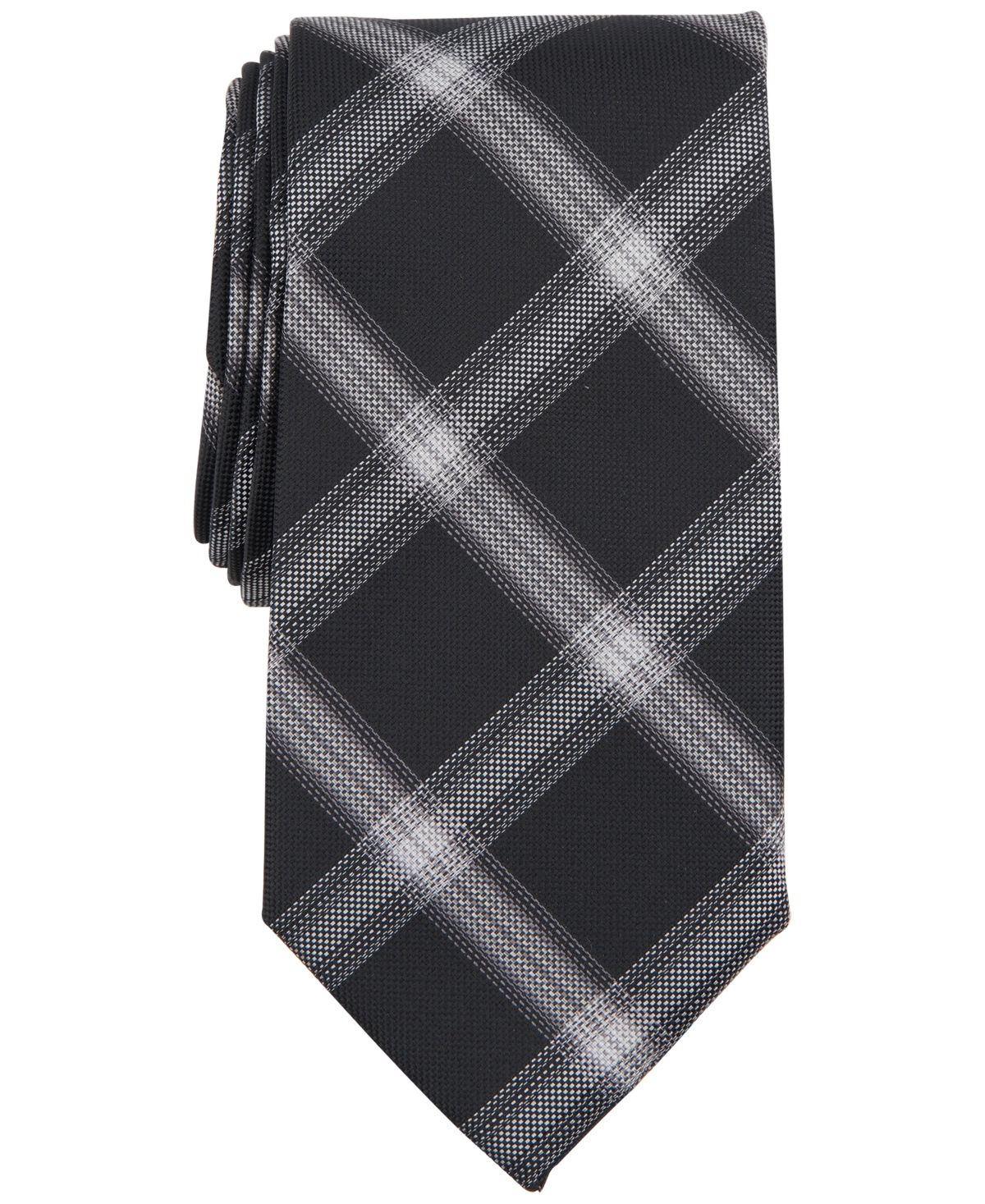 Michael Kors Men's Lombard Check Tie In Black